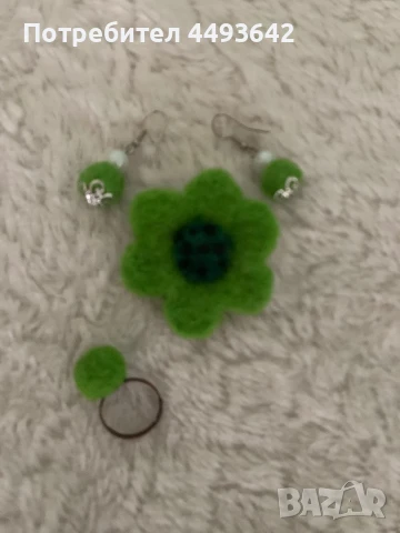 Брошки, обеци от филц, снимка 17 - Други - 50555675