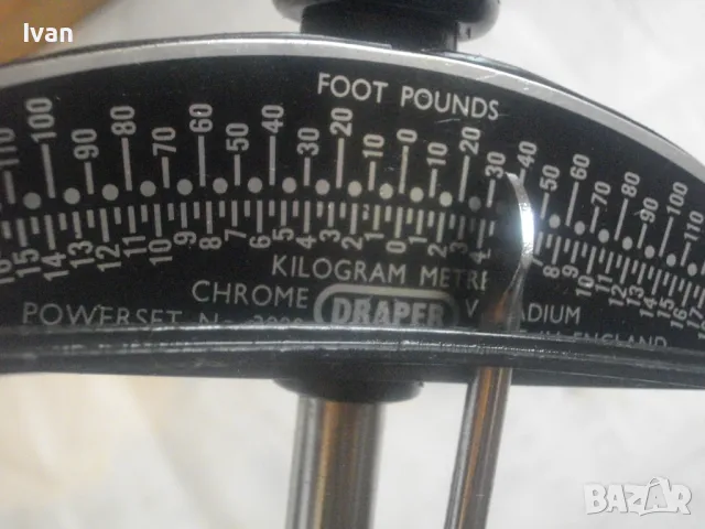 НОВ DRAPER made in ENGLAND 0-150 Nm АНГЛИЙСКИ ОРИГИНАЛ РЪЧЕН МАНОСКОП СТРЕЛКОВИ ДИНАМОМЕТРИЧЕН КЛЮЧ , снимка 10 - Други инструменти - 47799715