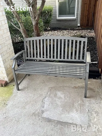 Градинска пейка и маса от алуминий и стомана