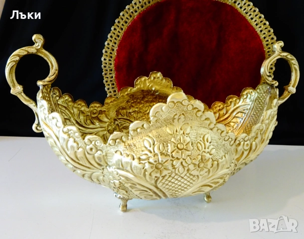 Бронзова жардениера,гондола,фруктиера шедьовър. , снимка 9 - Антикварни и старинни предмети - 51597577