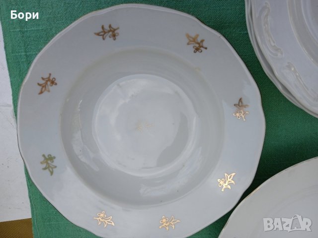 Стар порцелан чинии 12 части, снимка 4 - Чинии - 36615287