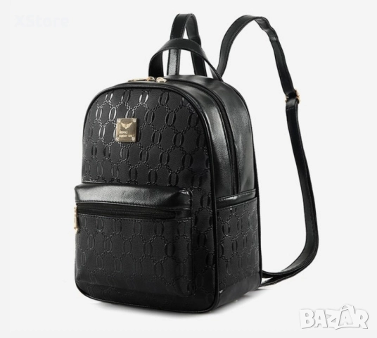 Комплект раница и 3 чантички / Цвят: Черен, снимка 12 - Раници - 52449538