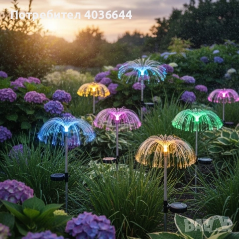 Комплект соларни лампи за градина, снимка 4 - Соларни лампи - 53343355