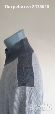 Hugo Boss Famoso Wool / Cotton  Half Zip Jumper Mens Size XL НОВО!ОРИГИНАЛ! Мъжкa Жилетка  с 3/4 Цип, снимка 12 - Пуловери - 52614467