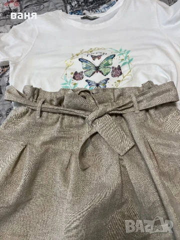 Пола с висока талия GANG и блузка, снимка 2 - Поли - 51091888