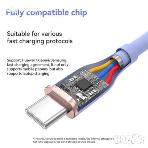 Силиконов кабел USB C to Lightning , 27W, 1 м, бял, снимка 3 - USB кабели - 51826409