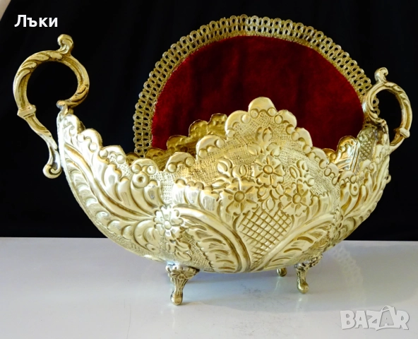 Бронзова жардениера,гондола,фруктиера шедьовър. , снимка 10 - Антикварни и старинни предмети - 51597577