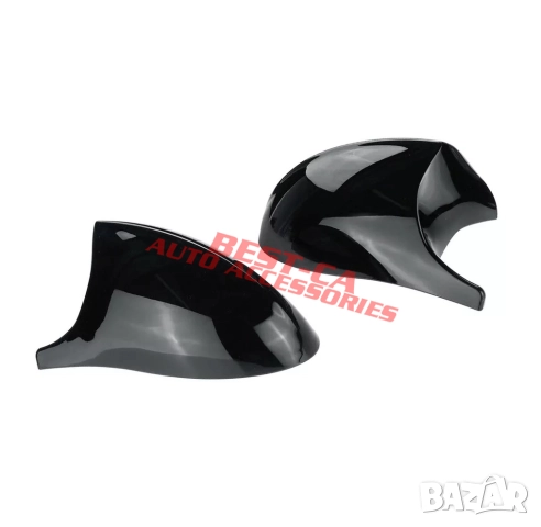 Капаци за огледала със щипки черен пиано лак Batman Style подходящи за BMW E81 E82 E87 E88 E90 E91, снимка 4 - Аксесоари и консумативи - 51932395