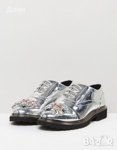 Дамски обувки ASOS - MAYFLOWER  Embellished Flat Shoes, снимка 6 - Дамски елегантни обувки - 26638206