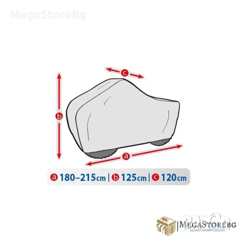 Висококачествено покривало Kegel серия Basic размер L quad сиво за ATV, снимка 3 - Аксесоари и консумативи - 47782943