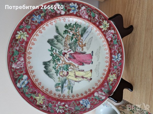 Китайска чиния китайски порцелан , снимка 1 - Антикварни и старинни предмети - 38418471