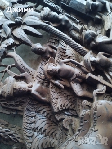 тайландска дърворезба, снимка 10 - Антикварни и старинни предмети - 53400345