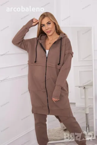 Дамски изолиран комплект от две части с дълъг суичър, 12цвята , снимка 17 - Комплекти - 47809419