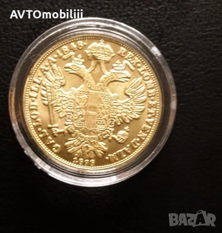Позлатена монета 1 Дукат 1848 г Франц Йосиф , снимка 4 - Нумизматика и бонистика - 52304833