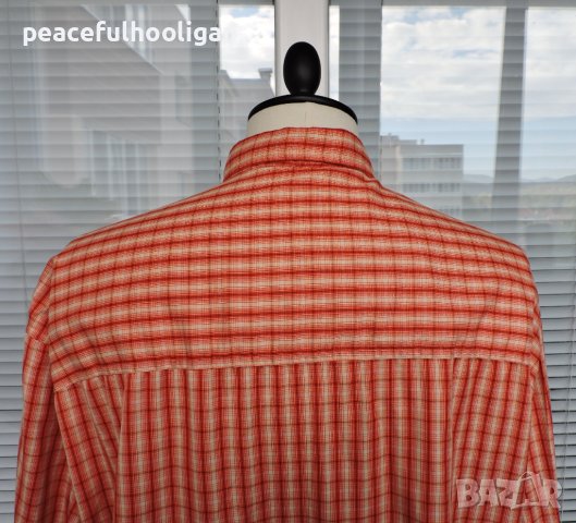 SCHOFFEL Enzo Men`s Orange/Beige Checked Long Sleeve Outdoor  Shirt - мъжка  риза с дълъг ръкав 2XL, снимка 8 - Ризи - 44015844