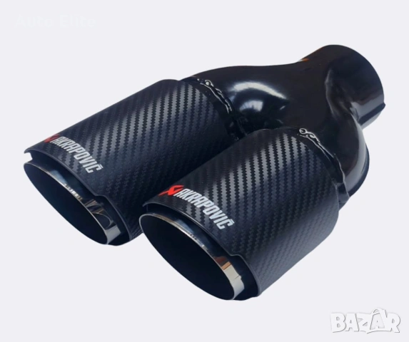 Накрайник за ауспух Akrapovic карбон двоен, снимка 2 - Части - 53570969