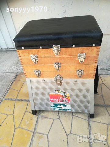 профи рибарски стол алуминев/дървен 50см от германия 3004211728, снимка 9 - Екипировка - 32729076