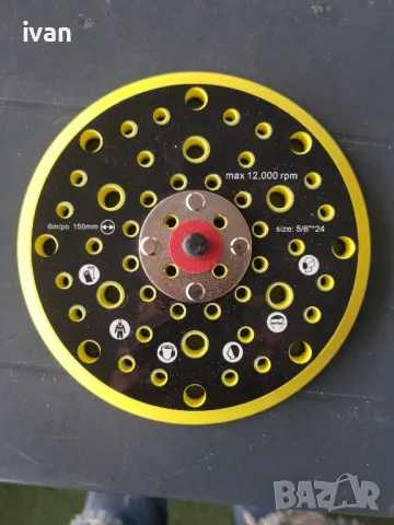 Опорна плоча 150 mm 44 дупки, средна, захващане 5/6-24, за шлайфане на абразиви с таралежи , снимка 3 - Други инструменти - 50018101