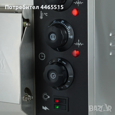 Професионална компактна електрическа пица фурна с камера 42x42 см , снимка 2 - Обзавеждане на кухня - 50848036