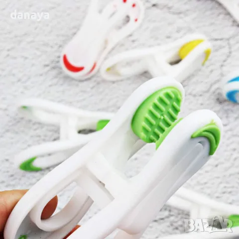 3688 Комплект щипки за пране със силиконово уплътнение, 10 броя, снимка 11 - Други - 40597203