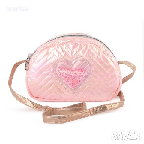 Чанта за рамо със сърце, 19 см, розова Код: 013707