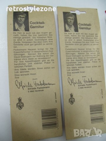 № 6266 стари коктейлни вилички - Fackelmann   -  5 комплекта   / цената е за всички 5 комплекта /  -, снимка 4 - Други ценни предмети - 36860505