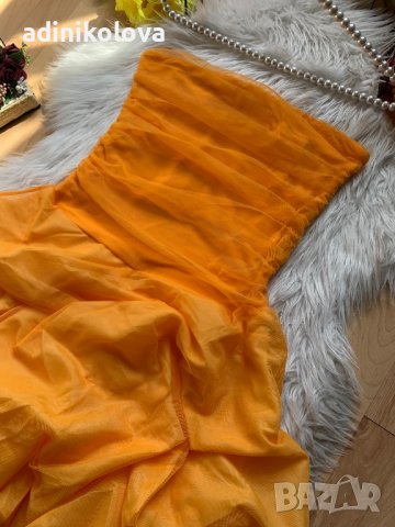 Официална оранжева рокля, снимка 2 - Рокли - 38285891