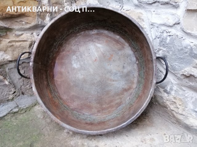 Стара Кована МЕТАЛНА Тава За Лютеница, Сладко / 18 Литра. , снимка 4 - Антикварни и старинни предмети - 43331321