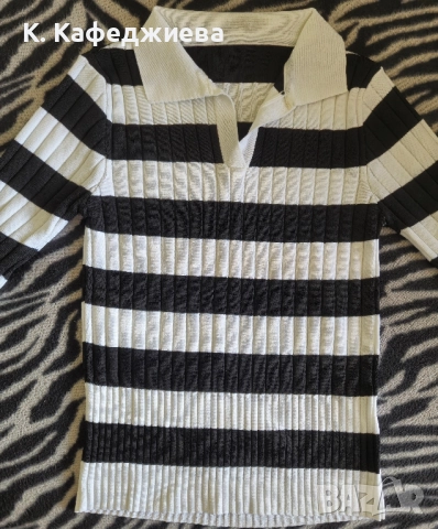 Дамска блуза с яка, снимка 2 - Блузи с дълъг ръкав и пуловери - 52478052