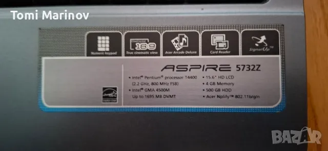 AserAspire 5732Z intel Pentium processor T4400, снимка 7 - Лаптопи за дома - 49676566