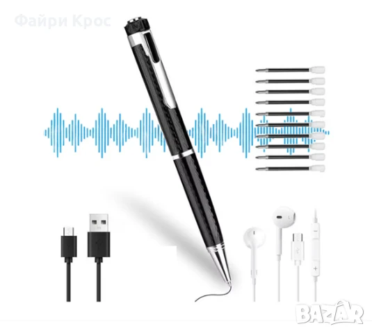 Подслушвател в химикал аудио записващо устройство скрит запис 30 часа дискретен таен