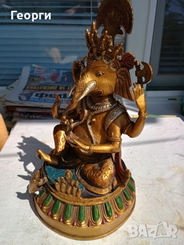 Бронзова Ганеша 27 см., снимка 4 - Колекции - 51493044