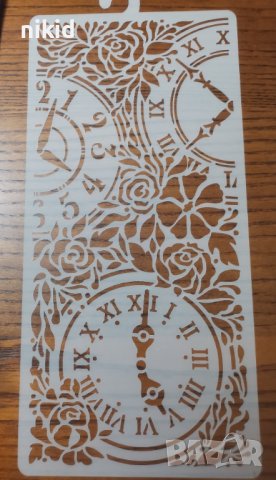 Часовник Часовници шаблон стенсил спрей за торта Scrapbooking, снимка 2 - Други - 39224793