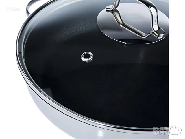 НОВИ! Тиган за задушаване 28см с капак съд за готвене, снимка 4 - Съдове за готвене - 49786528