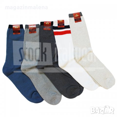 2 чифта Santagostino 40-41,42-43,44-45 италиански бели мъжки чорапи от памук чорапи за спорт , снимка 2 - Мъжки чорапи - 21679981