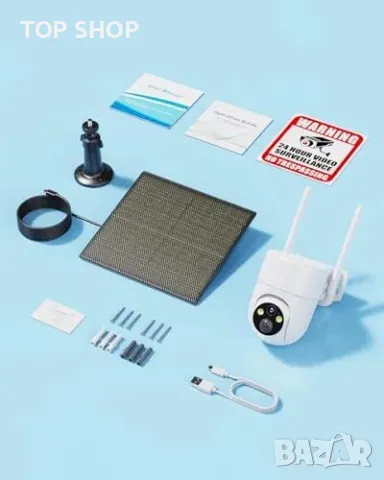 Нова 4G LTE камера за сигурност на открито, без Wi-Fi, слънчево захранване, снимка 4 - IP камери - 49443989