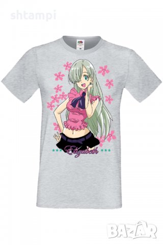 Мъжка тениска The Seven Deadly Sins Elizabeth Liones,Анимация,игра,Празник,Повод,, снимка 6 - Тениски - 38123023