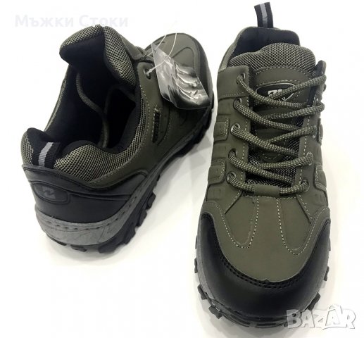 Мъжки Зимни маратонки, Зелени кожени, снимка 2 - Маратонки - 38071456