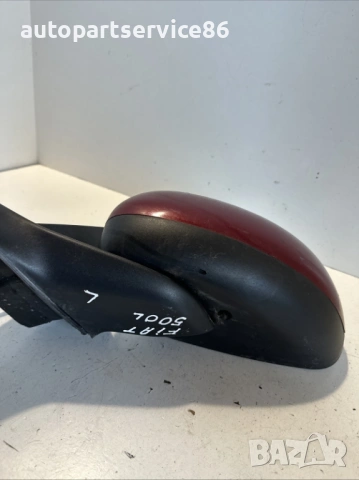 ляво предно странично огледало за Fiat 500L 1.3 M-Jet, 2013 г., червено/бордо, снимка 3 - Части - 53151157