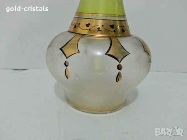 антикварна гарафа цветно стъкло, снимка 6 - Антикварни и старинни предмети - 27162809