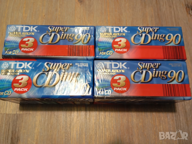 Лот от 12 бр чисто нови хромни касети TDK Super CDing 90, снимка 4 - Аудио касети - 44867362