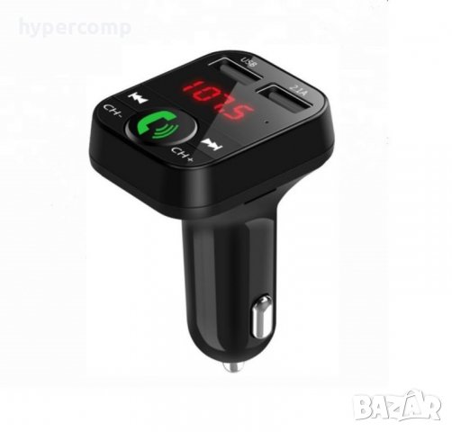 FM Трансмитер за автомобил, Блутут, Слот за карта, 2 USB порта, LCD дисплей, Приемане на повиквания , снимка 5 - Аксесоари и консумативи - 36459480