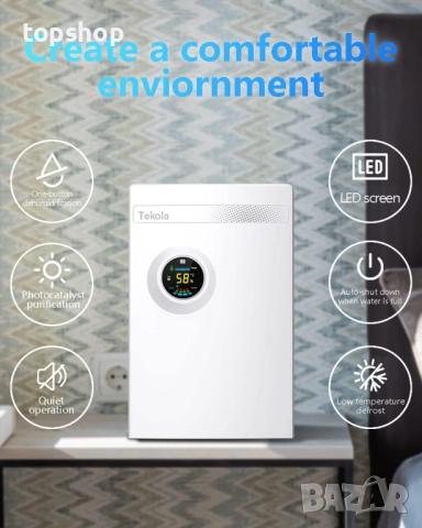 Нов влагоуловител, Влагоабсорбатор Tekola за 550 кв. фута влагоабсорбатор с висока влажност..., снимка 2 - Влагоабсорбатори и влагоуловители - 52725150