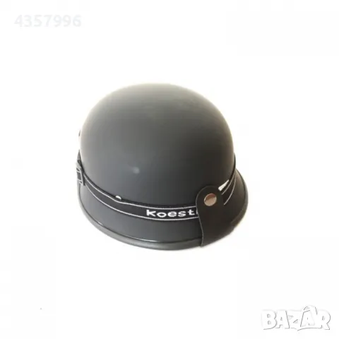  Ретро каска с очила тип немска - черен мат, снимка 3 - Аксесоари и консумативи - 49068279