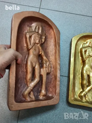 Бог Дионисий -патинирана гипса на художника Красимир Кръстев , снимка 3 - Картини - 47761451