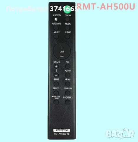 Дистанционно за саундбар Sony RMT-AH500U, снимка 3 - Дистанционни - 43486143