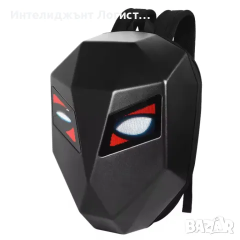 Електрическа раница за мотор, колело и за ежедневието със светещи очи.