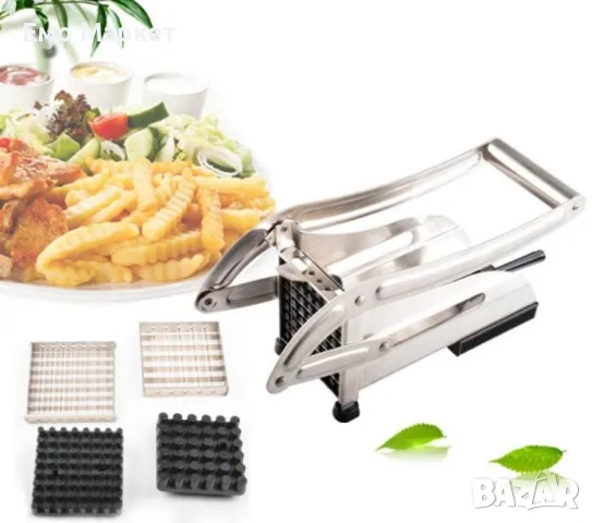 Преса за картофи и други зеленчуци с две сменяеми приставки за рязане от неръждаема стомана, снимка 14 - Други - 49243349