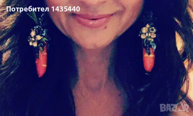 Ръчно изработени обици от серията “Забранения плод” на дизайнерката Анелия Милчева, снимка 7 - Обеци - 51110753