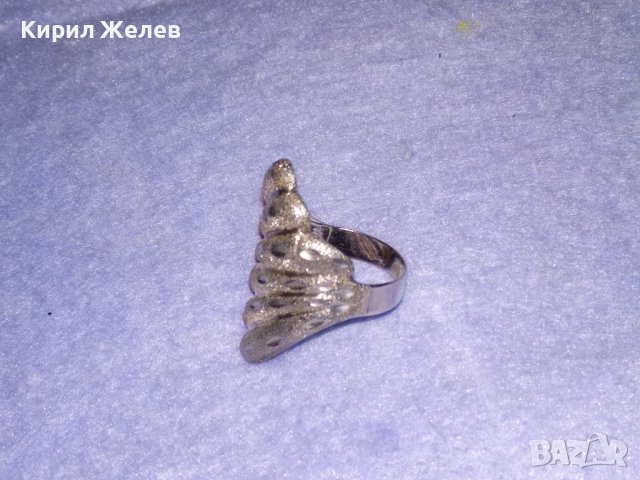 ПРЕКРАСЕН РЪЧНО ОРНАМЕНТИРАН СРЕБЪРЕН АРТ ДЕКО ПРЪСТЕН СРЕБРО 925 с БЯЛА ПОЗЛАТА 34498, снимка 11 - Пръстени - 39460950
